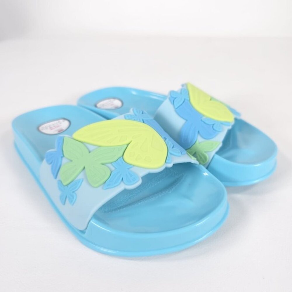 NWB SOPHIA WEBSTER Mini Kid Girl Blue Butterfly Jelly Slide Sandal 31 EU/13 UK